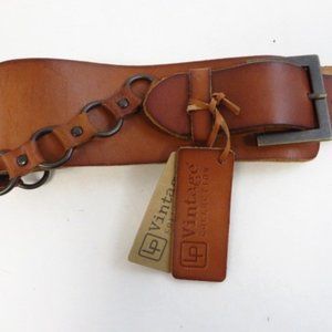 Genuine Leather Camel Brown Steampunk Belt